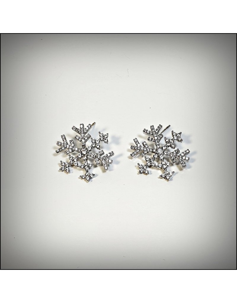 ERH0289 - Silver Snowflake  Earring