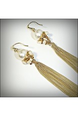 ERH0295 - Gold Pearl Drop  Earring