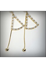 ERH0296 - Gold Triangle Drop  Earring