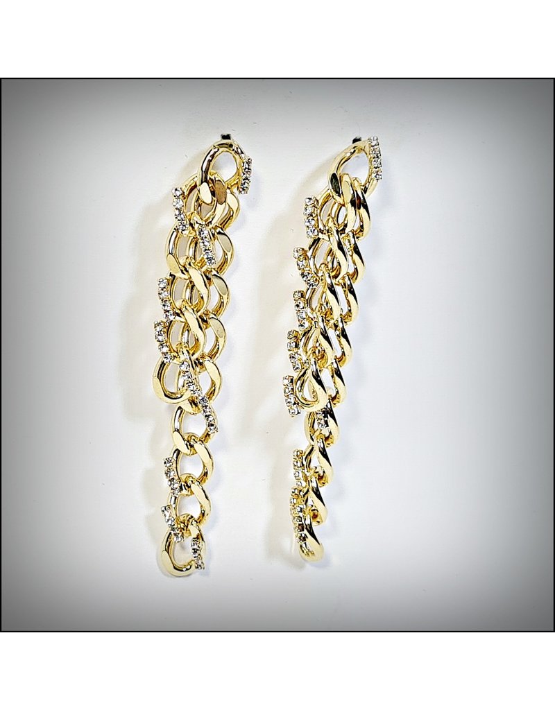 ERH0314 - Gold Chain Drop  Earring