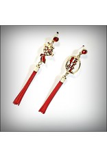 ERH0320 - Gold Red  Earring