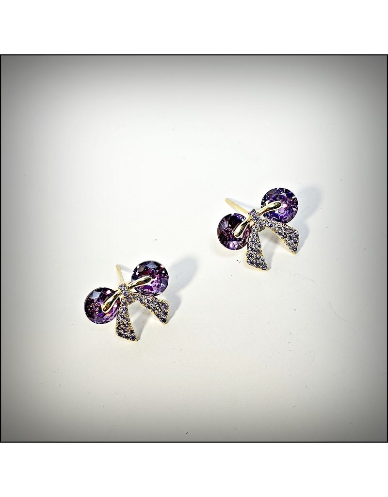 ERH0325 - Gold Purple  Earring