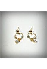 ERH0327 - Silver Heart Circle  Earring