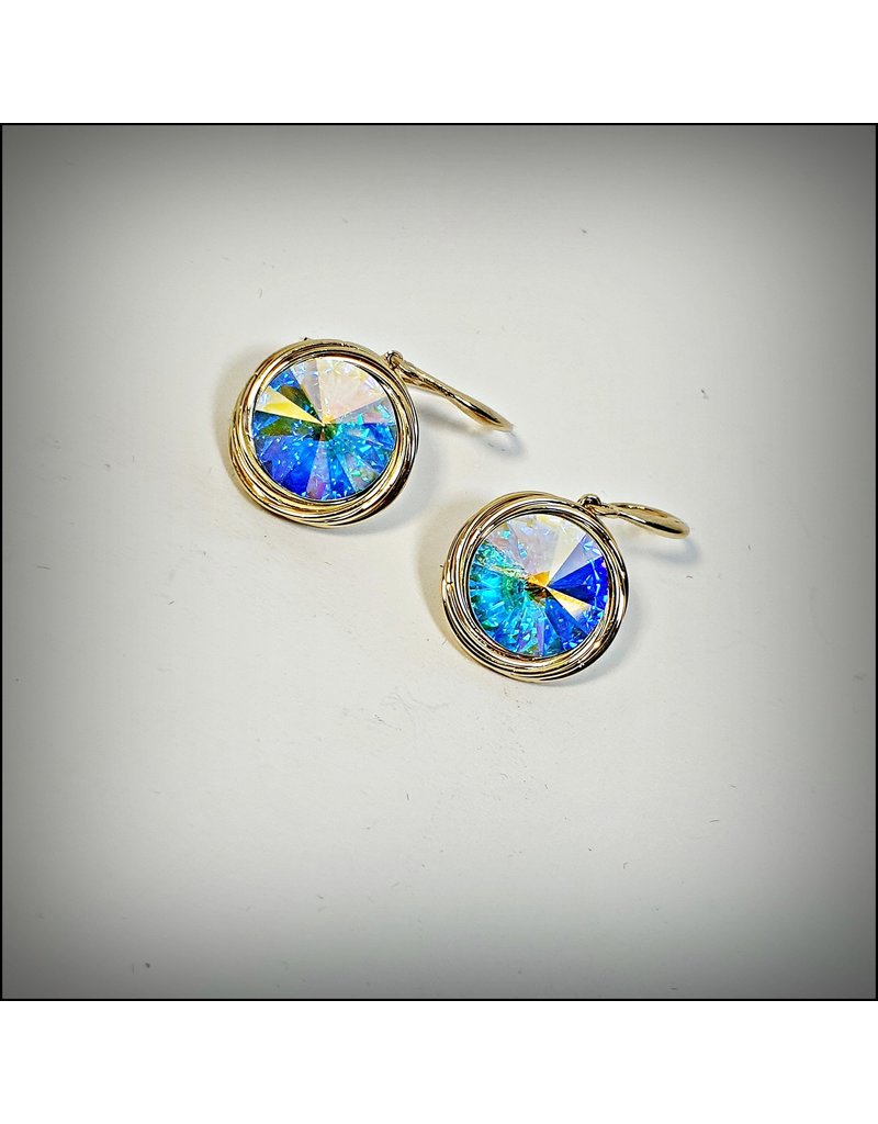ERH0388 - Gold Mother Of Pearl  Earring