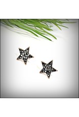 ERH0418 - Rose Gold Black  Earring