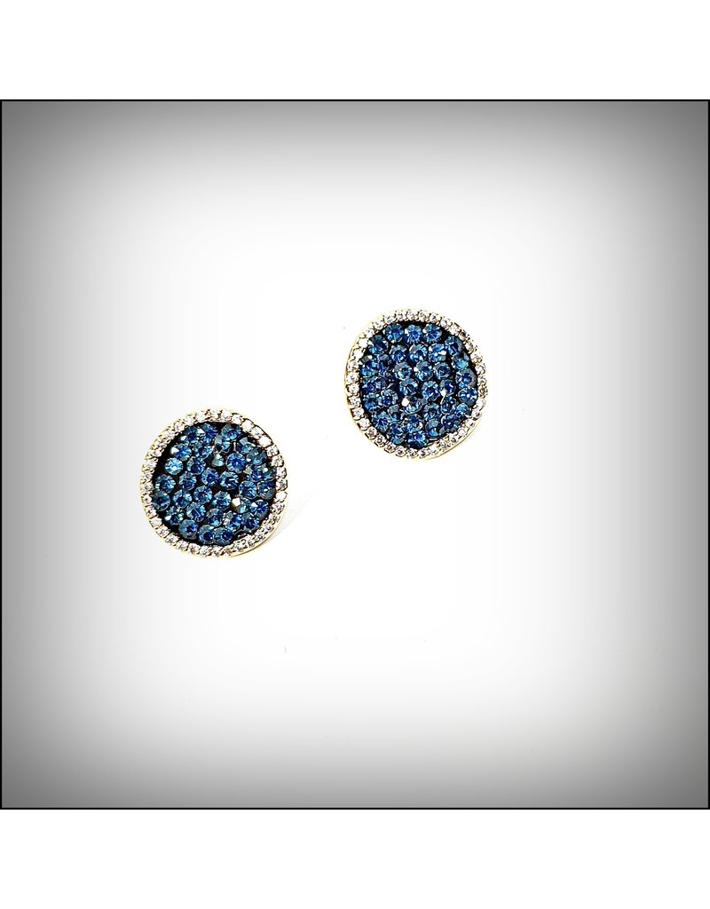 ERH0435 - Gold Blue  Stud Earring