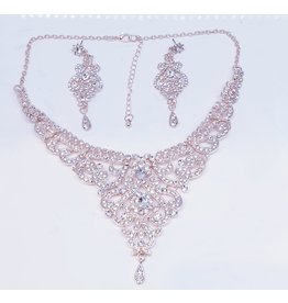 CSC0005A - Rose Gold Necklace & Earring Set