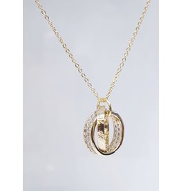 SCE0005 -Gold, Circle Short Necklace