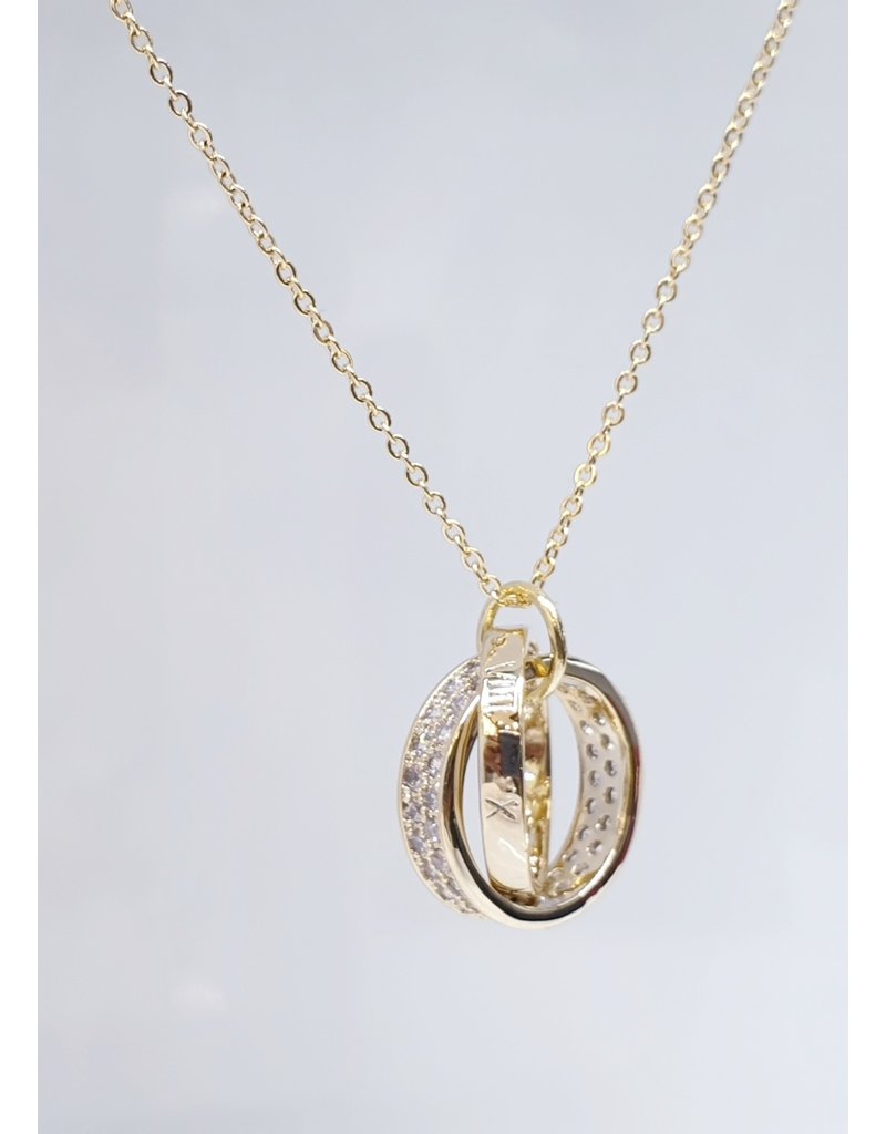 SCE0005 -Gold, Circle Short Necklace