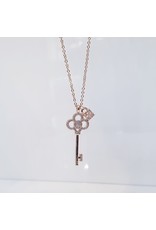 SCE0011 -Rose Gold, Key Short Necklace