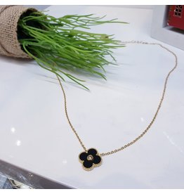 SCE0022 - Gold, Black Short Necklace