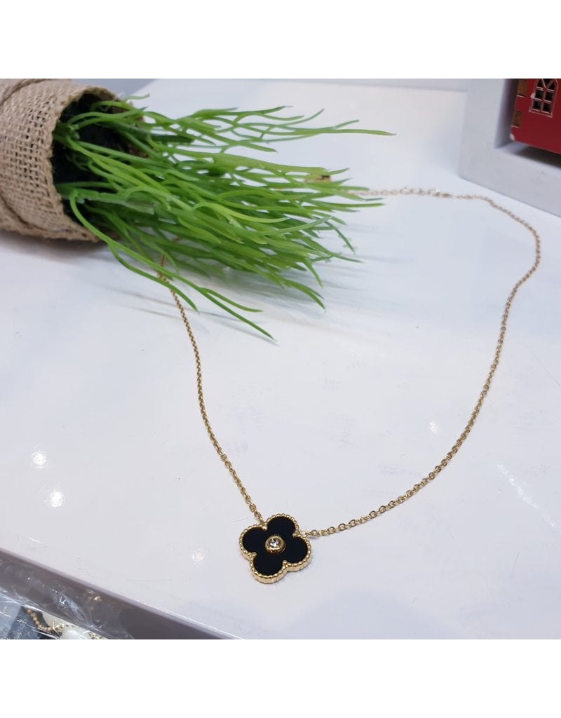 SCE0022 - Gold, Black Short Necklace