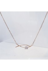 SCE0033 -Rose Gold,  Short Necklace