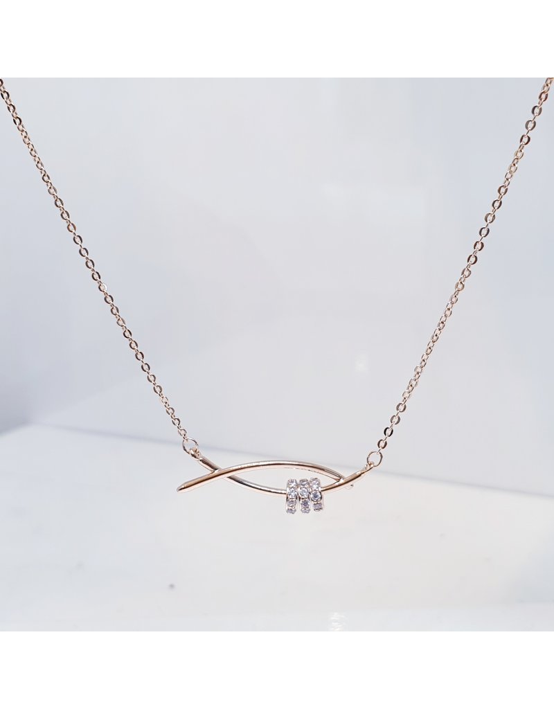 SCE0033 -Rose Gold,  Short Necklace