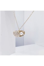 SCE0035 -Gold, Shell Short Necklace