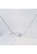 SCE0037 -Silver,  Short Necklace