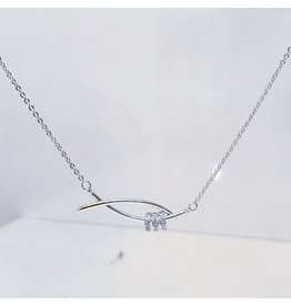 SCE0037 -Silver,  Short Necklace
