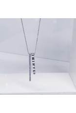 SCE0039 -Silver, Roman Numerals Short Necklace