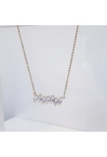 SCE0041 -Gold, Baguette  Short Necklace