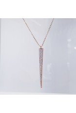 SCE0045 -Rose Gold, Streched Triangle Short Necklace