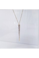 SCE0049 -Gold, Streched Triangle Short Necklace