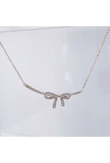 SCE0057 -Gold, Bow Short Necklace