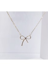 SCE0062 -Gold, Bow Short Necklace