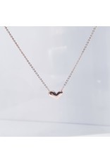 SCE0069 -Rose Gold, Heart Short Necklace