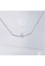 SCE0080 -Silver, Ring Short Necklace