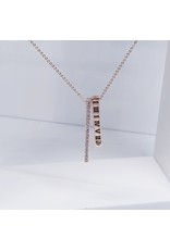 SCE0083 -Rose Gold, Roman Numerals Short Necklace