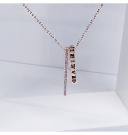 SCE0083 -Rose Gold, Roman Numerals Short Necklace
