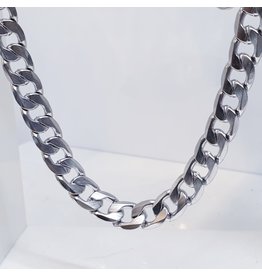 STC0015 -Silver, Steel Necklace 9.8mm x 60cm