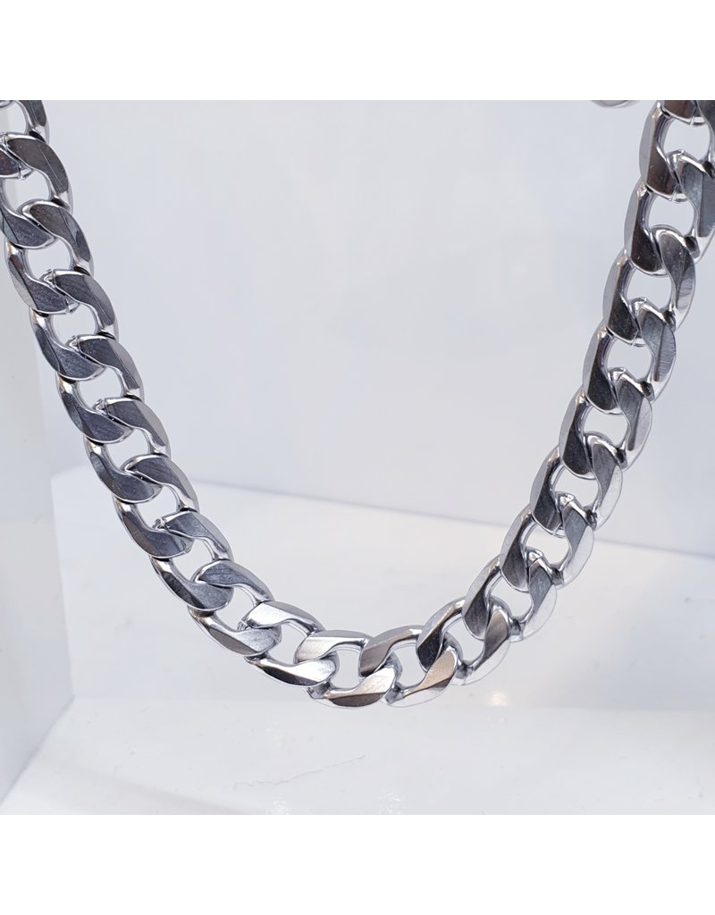 STC0015 -Silver, Steel Necklace 9.8mm x 60cm