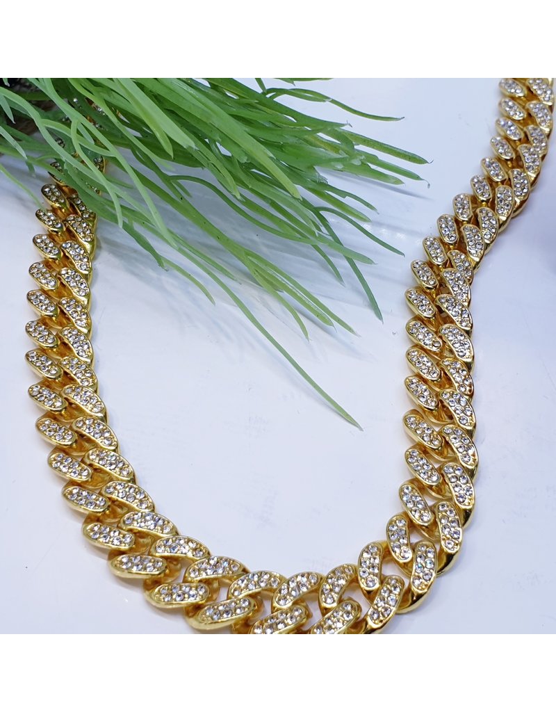 STC0001 - Gold, 18 Inch S Link Statement Necklace