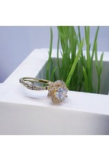 RGF0110-Gold, Diamond Simulant Ring