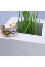 RGF0115-Gold, Multicolour Ring