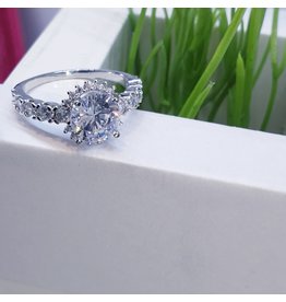 RGF0154-Silver, Diamond Simulant