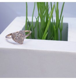 RGF0390-Rose Gold, Heart  Ring