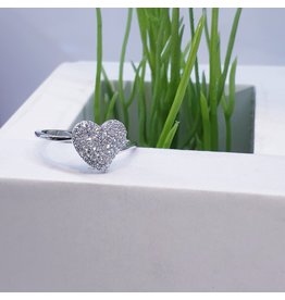 RGF0391-Silver, Heart  Ring