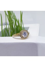 RGF0035-Gold, Diamond Simulant Ring