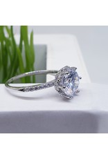 RGF0048-Silver, Diamond Simulant Ring