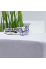 RGF0049-Silver, Diamond Simulant Ring