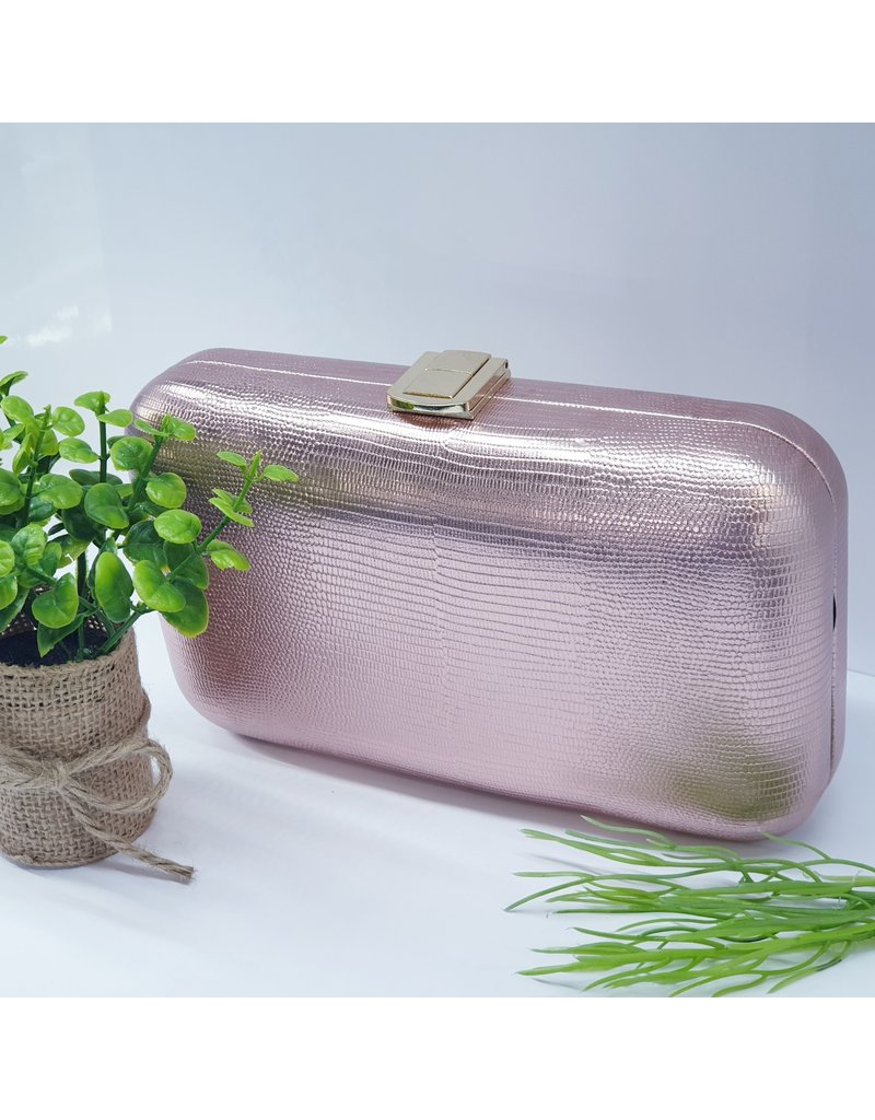 CTB0008 - Rose Gold, Pink Clutch