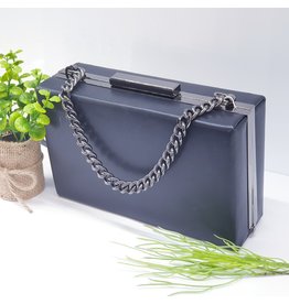 CTB0001 - Black, Rectangle Clutch