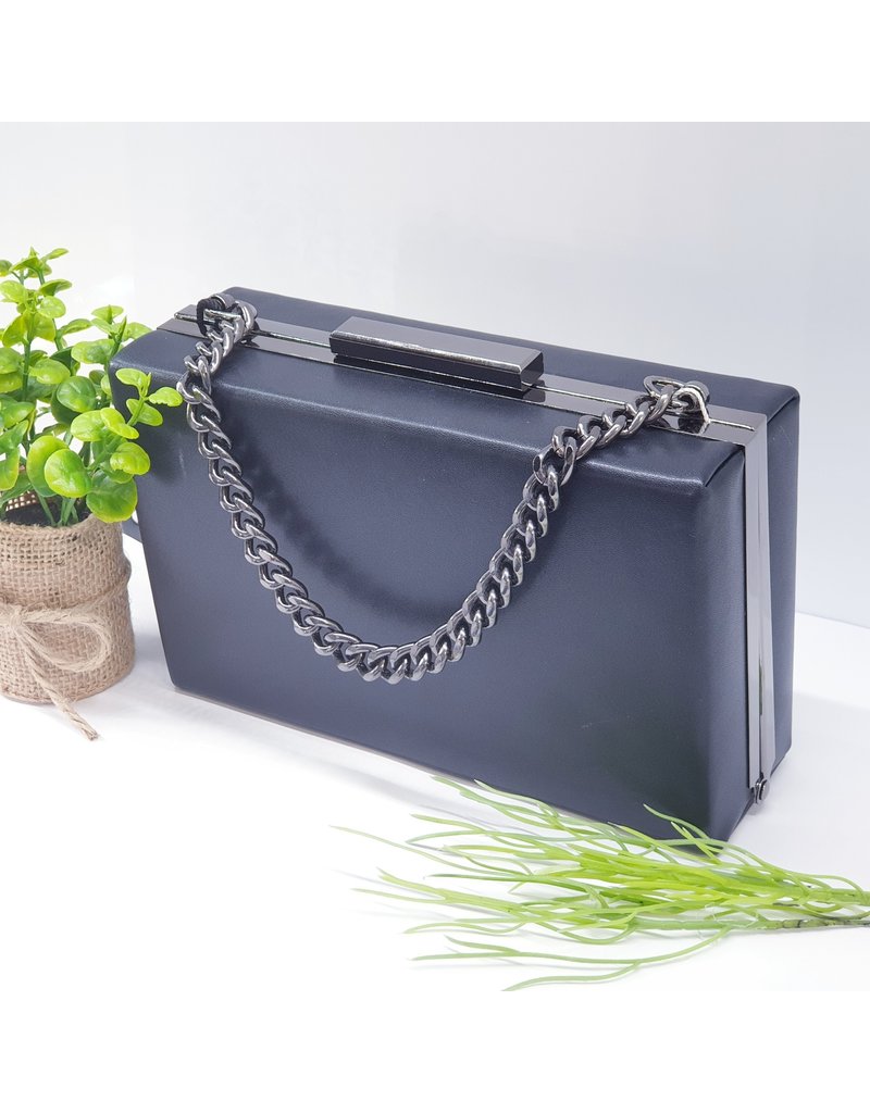 CTB0001 - Black, Rectangle Clutch