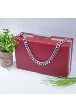CTB0002 - Red, Rectangle Clutch