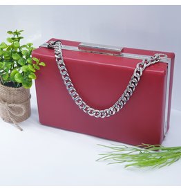 CTB0002 Red, Rectangle Clutch