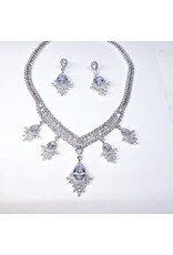 CSE0001 - Silver, Teardrop Formal Set