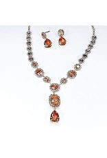 CSE0013 - Gold, Citrine Stone Formal Set