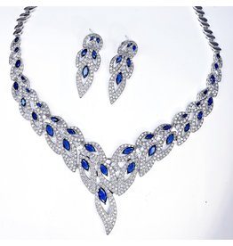 CSE0022 - Silver, Blue Stone Formal Set